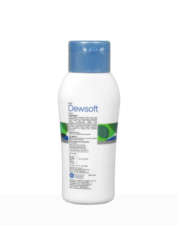 New Dewsoft Lotion with Aloe Vera, Honey, Wheat Germ Oil & Tea Tree Extract