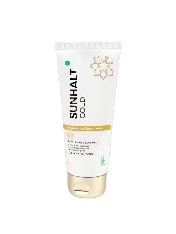 Sunhalt Gold Hydrating Sunscreen – SPF 50+ | PA+++ | For All Skin Types