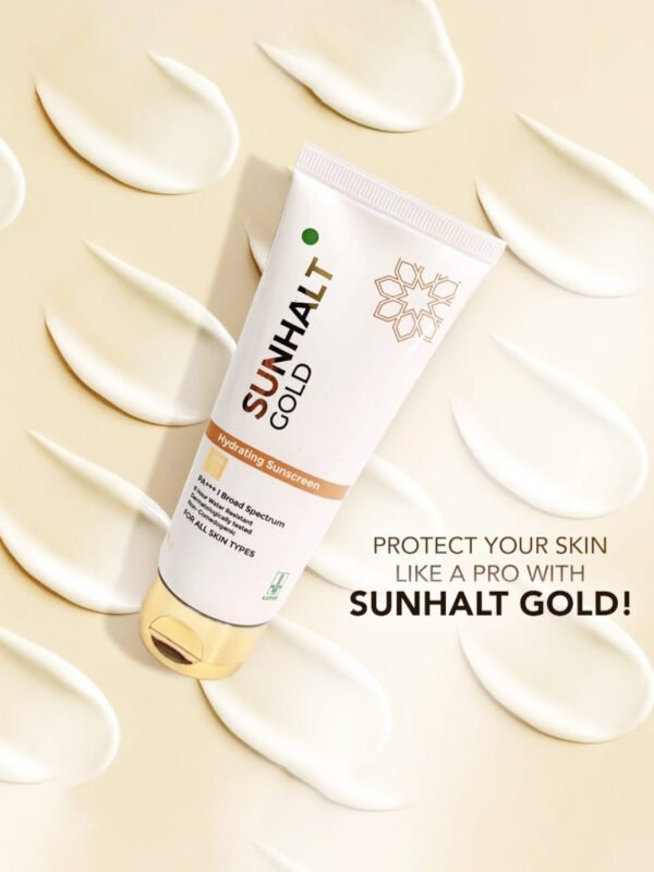 Sunhalt Gold Hydrating Sunscreen – SPF 50+ | PA+++ | For All Skin Types